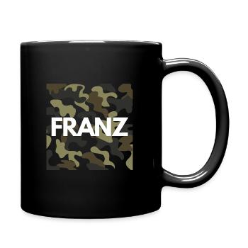 Franz Name Hoodie Männer gute Qualität camouflage - Tasse einfarbig - Schwarz - Rechts