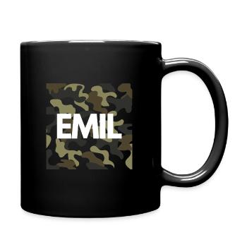 Emil Nom Hoodie Hommes bonne qualité camouflage - Mug uni - noir - Droite