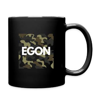 Egon Name Hoodie Männer gute Qualität camouflage - Tasse einfarbig - Schwarz - Rechts