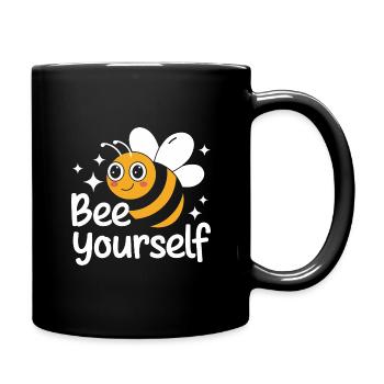 Honigbiene Imker Bienen Biene - Tasse einfarbig - Schwarz - Rechts