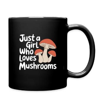 Pilz Pilze Funghi Champignon - Tasse einfarbig - Schwarz - Rechts