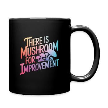 Pilz Pilze Funghi Champignon - Tasse einfarbig - Schwarz - Rechts