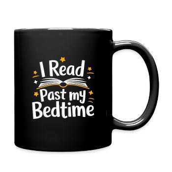 Bücher Buch lesen Bücherei Bibliothek Bücherwurm - Tasse einfarbig - Schwarz - Rechts
