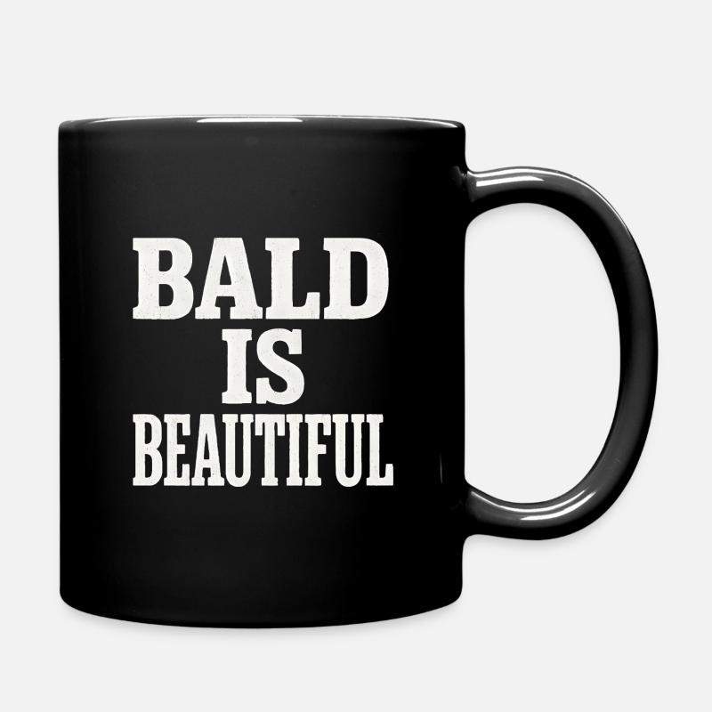Men's Bald Gift Idea Bald Is Beautiful - Full Colour Mug - black