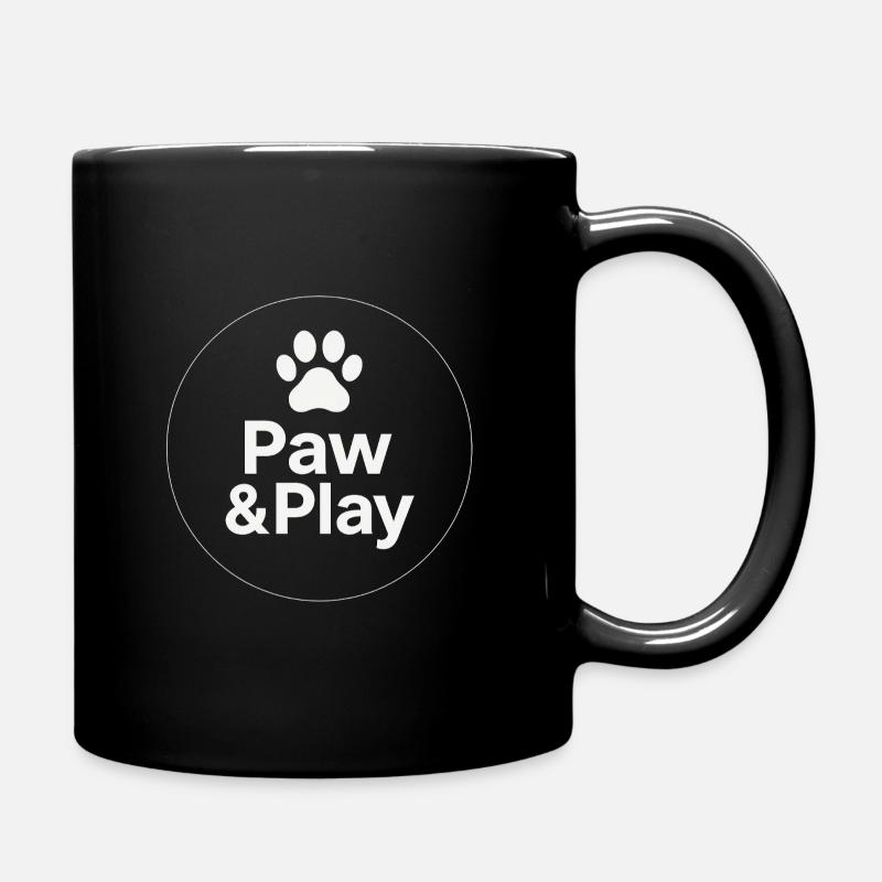 Paw & Play Pfotenfreude Design - Tasse einfarbig - Schwarz