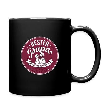 Bester Papa Vatertag - Tasse einfarbig - Schwarz - Rechts