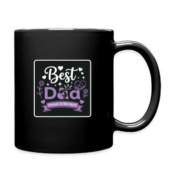 Best Dad Forever Heart Design - Full Colour Mug - black - Right