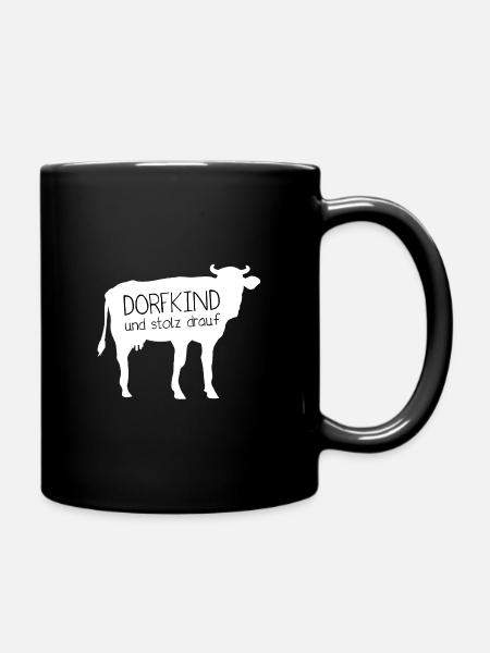 Dorfkind Stolz - Tasse einfarbig - Schwarz