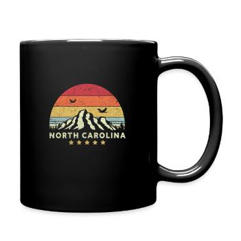 North Carolina Product. Retro Style NC, USA Print - Full Colour Mug - black - Right