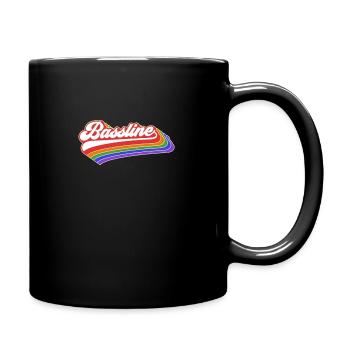 Bassline Design. Retro Music Graphic For DJ - Full Colour Mug - black - Right