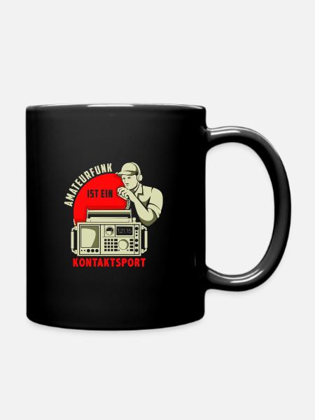 Amateurfunker - Kontaktsport CB Funk - Tasse einfarbig - Schwarz