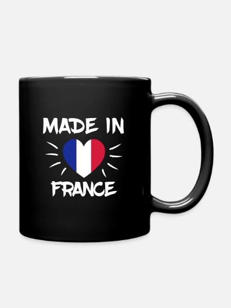 France - Full Colour Mug - black