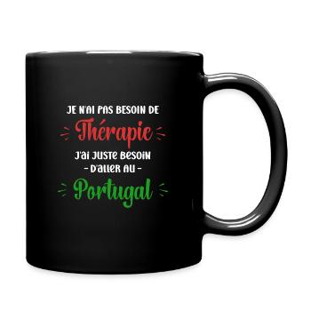 Pas besoin de thérapie portugal - Mug uni - noir - Droite
