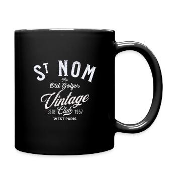 St Nom the old golfer vintage club - Full Colour Mug - black - Right