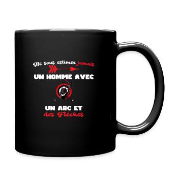 Tir a l Arc Sous Estimez Jamais Archer - Mug uni - noir - Droite