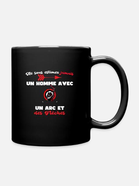 Tir a l Arc Sous Estimez Jamais Archer - Mug uni - noir