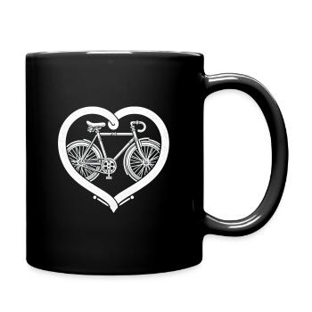 Aimer le cycliste - Mug uni - noir - Droite