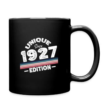 Unique seit 1927 Edition Geburtstag Vintage 1927 - Tasse einfarbig - Schwarz - Rechts