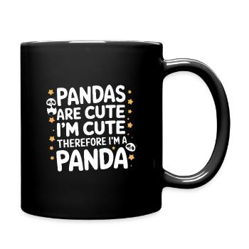 Panda Bear Panda Animal Pandas - Full Colour Mug - black - Right