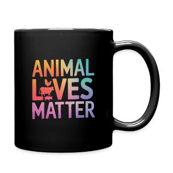 Végétarien Végétalien Végétarien Végétarien - Mug uni - noir - Droite
