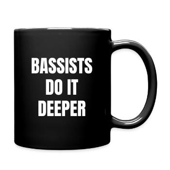 Bassists do it deeper. - Full Colour Mug - black - Right