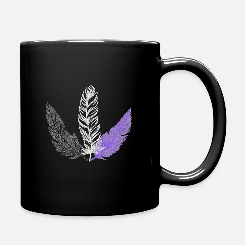Feder asexuell - Tasse einfarbig - Schwarz