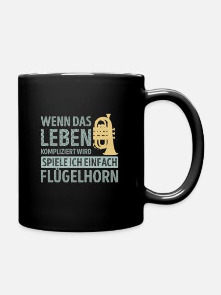 Wenn das leben kompliziert wird spiele Flügelhorn - Tasse einfarbig - Schwarz
