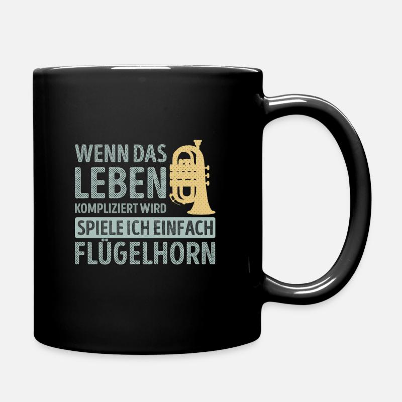 Wenn das leben kompliziert wird spiele Flügelhorn - Tasse einfarbig - Schwarz