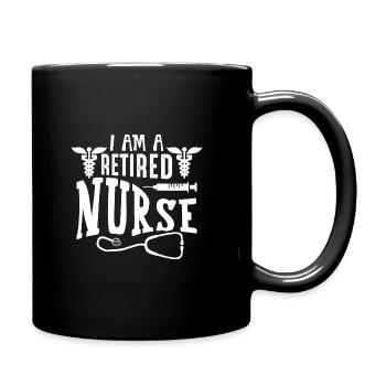 Infirmière à la retraite - Mug uni - noir - Droite