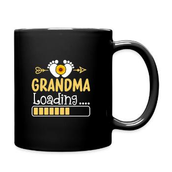 Werdende Oma, Endlich werde ich eine Oma - Tasse einfarbig - Schwarz - Rechts