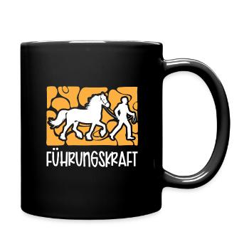 Führungskraft Pferd Reiten Geschenkidee Lustig - Tasse einfarbig - Schwarz - Rechts