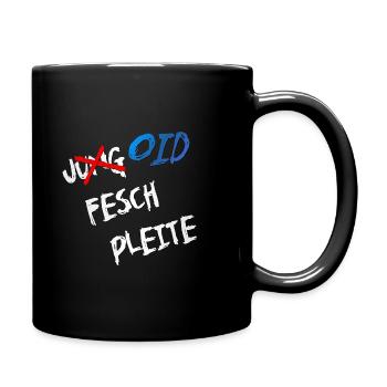 jung, sexy versus alt, aber sexy, fesch und pleite - Tasse einfarbig - Schwarz - Rechts