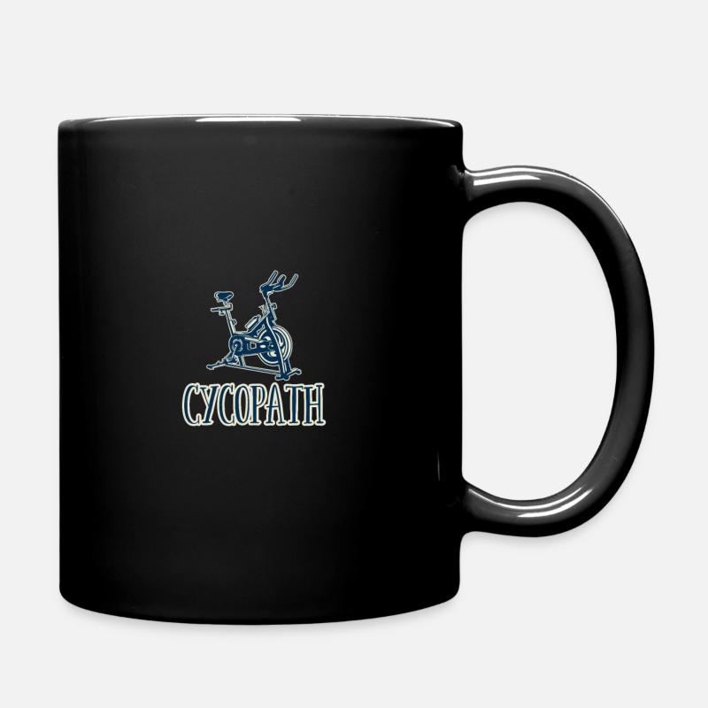 Spin Class Cycopath - Full Colour Mug - black