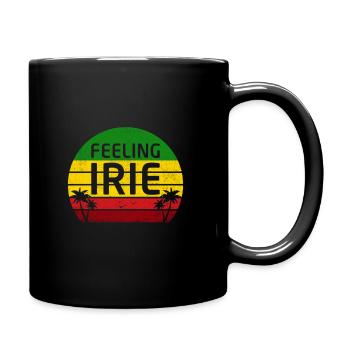 Feeling Irie Sunset Jamaica Reggae Rasta T-Shirt - Tasse einfarbig - Schwarz - Rechts
