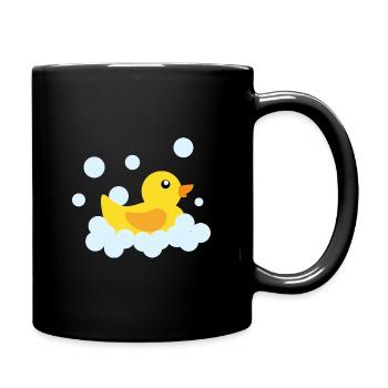 Bath duck yellow duck rubber duck rubber duck bathing - Full Colour Mug - black - Right