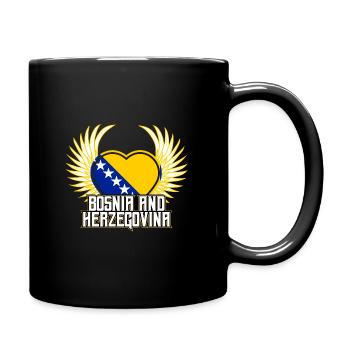 Bosnien und Herzegowina - Tasse einfarbig - Schwarz - Rechts