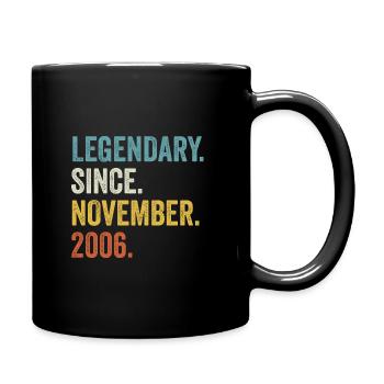 Legendary Since 2006 15th Birthday - Full Colour Mug - black - Right