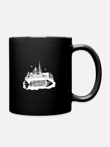 #kommandofischfrikadelle goes Hamburg - Tasse einfarbig - Schwarz