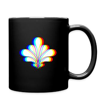 EDM - Flower - Glitch Rave Style - Full Colour Mug - black - Right