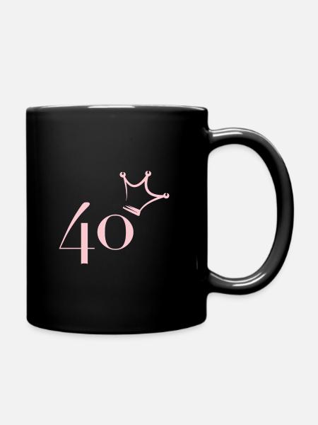 40. Geburtstag - Tasse einfarbig - Schwarz