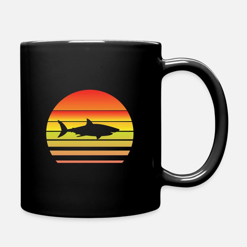 Requin au coucher du soleil - Mug uni - noir