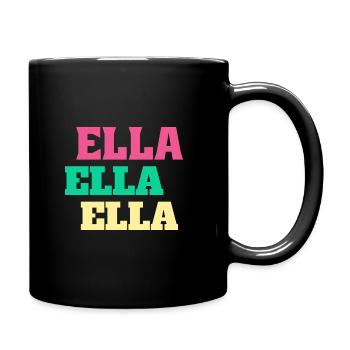 Ella Birthday Gifts Ella's Name Ellachen - Full Colour Mug - black - Right