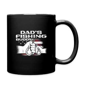 Angeln Angler Vater Sohn Dad's Fishing Buddy - Tasse einfarbig - Schwarz - Rechts