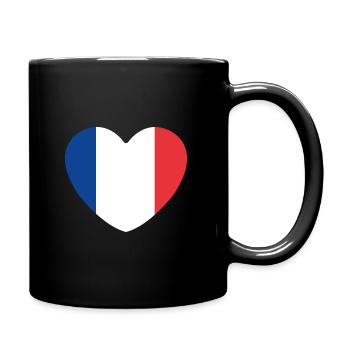 Cœur de France - Mug uni - noir - Droite