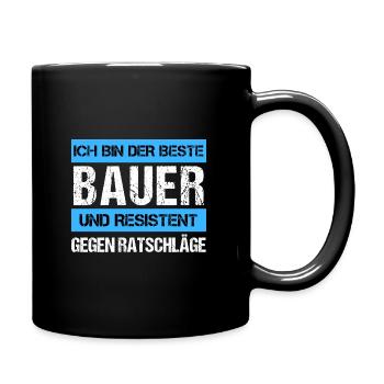 Agriculteur résistant - Mug uni - noir - Droite