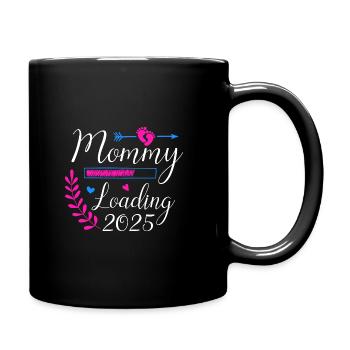 Maman 2025 chargement, je vais être 2025 Maman douce - Mug uni - noir - Droite
