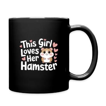 Hamster - Tasse einfarbig - Schwarz - Rechts