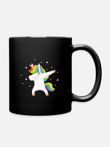 Dabbing Unicorn dabbende Licorne Dab Cadeau - Mug uni - noir