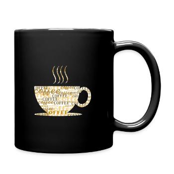 Coffee Cup Coffee Drink Saying Coffee Lovers - Full Colour Mug - black - Right
