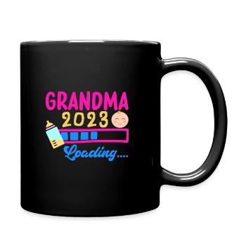 2023 Großmutter, werdende Oma 2023, 2023 Oma - Tasse einfarbig - Schwarz - Rechts
